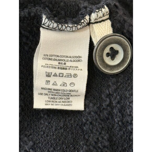 Free People Casual Friday Black Slub Knit Longline Sweater Blazer Size Large - Picture 9 of 10